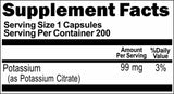BUY 1 GET 2 FREE Potassium Citrate 99mg 200 Capsules