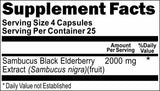 BUY 1 GET 2 FREE Sambucus Black Elderberry Extract 2000mg 100caps or 200caps