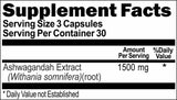 BUY 1 GET 2 FREE Ashwagandha Extract 1500mg 90 or 180 Capsules