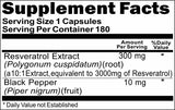 BUY 1 GET 2 FREE Resveratrol Extract Black Pepper Equivalent 3000mg 180 Capsules