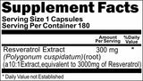 BUY 1 GET 2 FREE Resveratrol Extract Equivalent 3000mg 180 Capsules