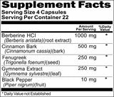 BUY 1 GET 2 FREE Berberine Cinnamon Black Pepper 90 or 180 Capsules