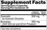 BUY 1 GET 2 FREE Quercetin & Bromelain 500mg 90 or 180 Capsules