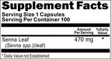 BUY 1 GET 2 FREE Senna Leaf 470mg 100 Capsules