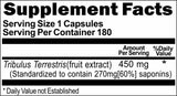 BUY 1 GET 2 FREE Tribulus Terestris Standardized Extract 450mg 180 Capsules