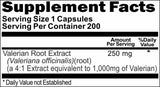 BUY 1 GET 2 FREE Valerian Root Extract Equivalent 1000mg 200 Capsules