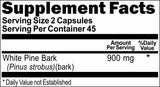 50% off Price White Pine Bark 900mg 90 Capsules 1 or 3 Bottle Price