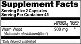 BUY 1 GET 2 FREE Worm Wood 900mg 90 Capsules