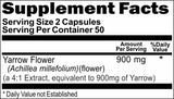 BUY 1 GET 2 FREE Yarrow Flower 900mg 100 Capsules