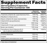 BUY 1 GET 2 FREE B-Complex 100 Time Release 200 Capsules
