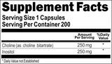 BUY 1 GET 2 FREE Choline Bitartrate & Inositol 200 Capsules