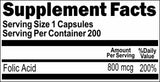 BUY 1 GET 2 FREE Folic Acid 800mcg 200 Capsules