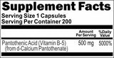 BUY 1 GET 2 FREE Pantothenic Acid 500mg 200 Capsules