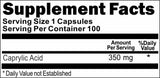 BUY 1 GET 2 FREE Caprylic Acid 350mg 100 Capsules