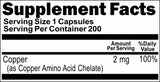 BUY 1 GET 2 FREE Chelated Copper 2mg 200 Capsulese