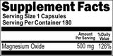 BUY 1 GET 2 FREE Magnesium Oxide High Potency 500mg 180 Capsules
