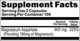 50% off Price Magnesium Aspartate 900mg 200 Capsules 1 or 3 Bottle Price
