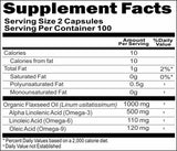 BUY 1 GET 2 FREE Organic Flaxseed Oil (Emulsified Dry) 1000mg 200 Capsules