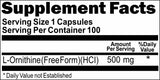 BUY 1 GET 2 FREE L-Ornithine Free Form 500mg 100 Capsules