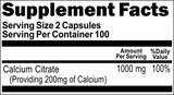 BUY 1 GET 2 FREE Calcium Citrate 1000mg 200 Capsules