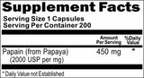50% off Price Papaya Enzyme 450mg 200 Capsules