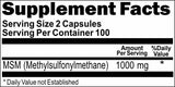 BUY 1 GET 2 FREE MSM 1000mg 200 Capsules