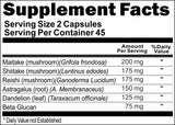 BUY 1 GET 2 FREE Advanced Mushroom Defense 90 or 180 Capsules