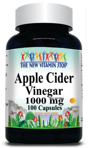 50% off Price Apple Cider Vinegar 1000mg 100 or 200 Capsules 1 or 3 Bottle Price