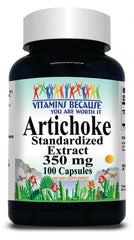 50% off Price Artichoke Leaf Standardized Extract 350mg 100 Capsules 1 or 3 Bottle Price