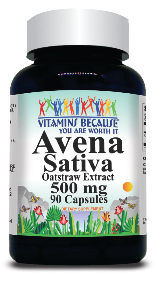 BUY 1 GET 2 FREE Avena Sativa 500mg 90 or 180 Capsules
