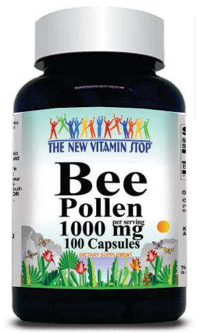 BUY 1 GET 2 FREE Bee Pollen 1000mg 100 or 200 Capsules