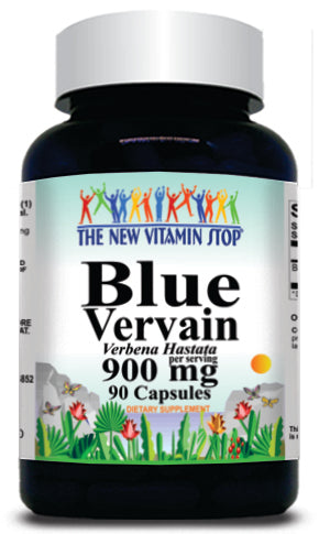 50% off Price Blue Vervain 900mg 90 Capsules 1 or 3 Bottle Price