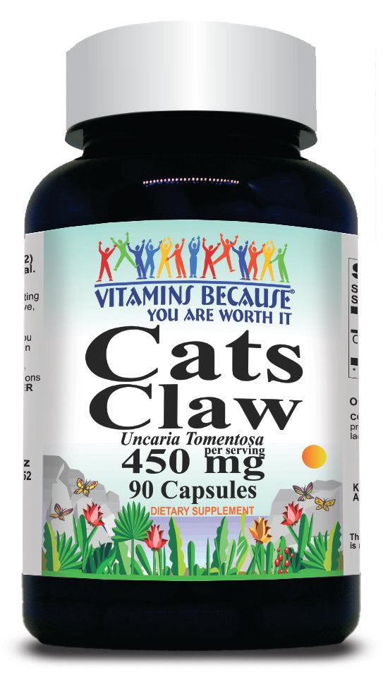 BUY 1 GET 2 FREE Cats Claw 450mg 90 or 180 Capsules