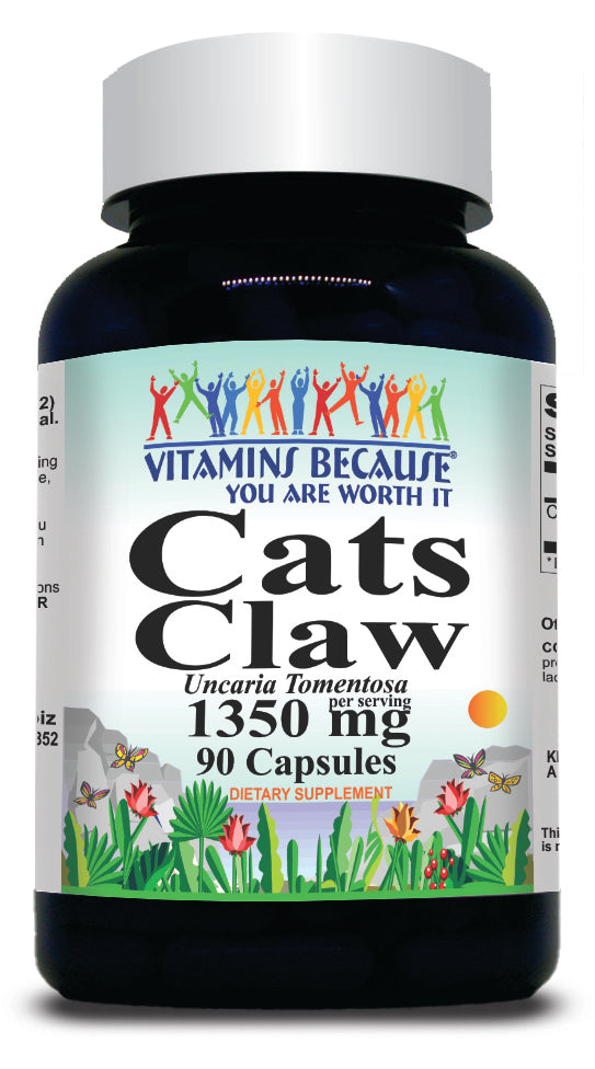 BUY 1 GET 2 FREE Cats Claw Triple Strength 1350mg  90 Capsules