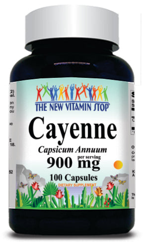 BUY 1 GET 2 FREE Cayenne 900mg 100 Capsules