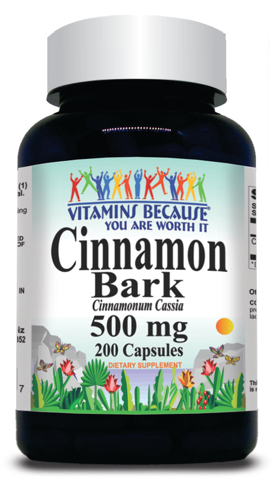 BUY 1 GET 2 FREE Cinnamon Bark 500mg 200 Capsules