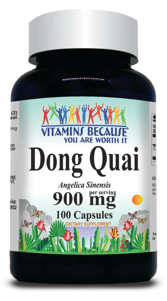 BUY 1 GET 2 FREE Dong Quai 900mg 100 or 200 Capsules