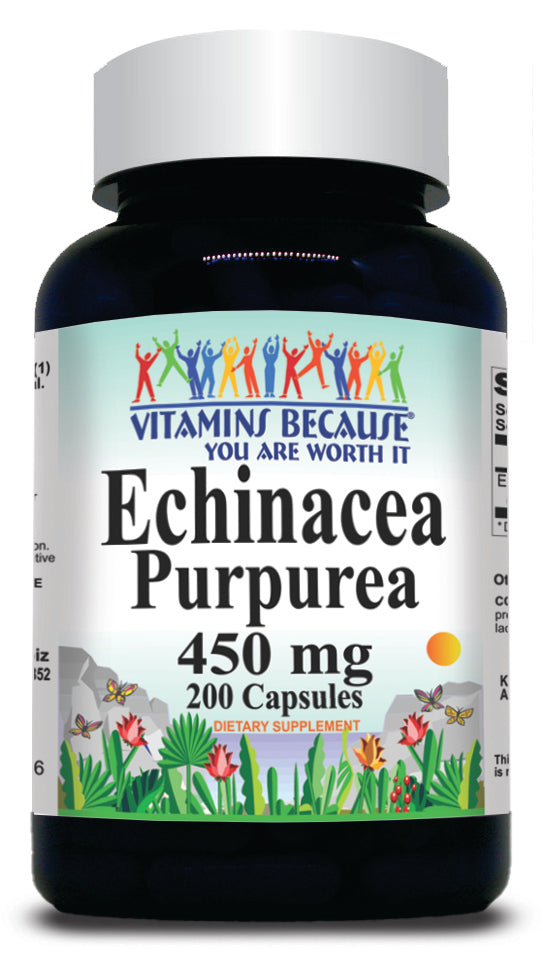 BUY 1 GET 2 FREE Echinacea Purpurea Root 450mg 200 Capsules