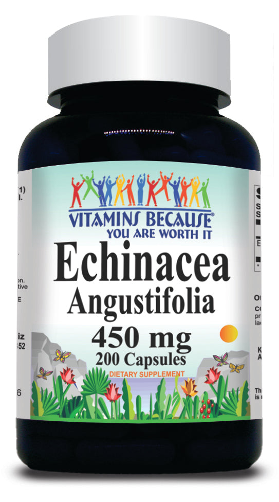 BUY 1 GET 2 FREE Echinacea Angustifolia Root 450mg 200 Capsules