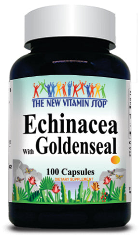 BUY 1 GET 2 FREE Echinacea with Goldenseal 450mg 100 or 200 Capsules