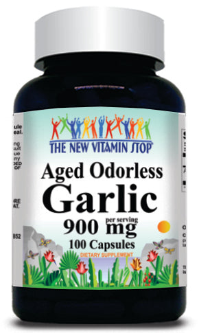 50% off Price Odorless Aged Garlic Extract 900mg 100 or 200 Capsules 1 or 3 Bottle Price
