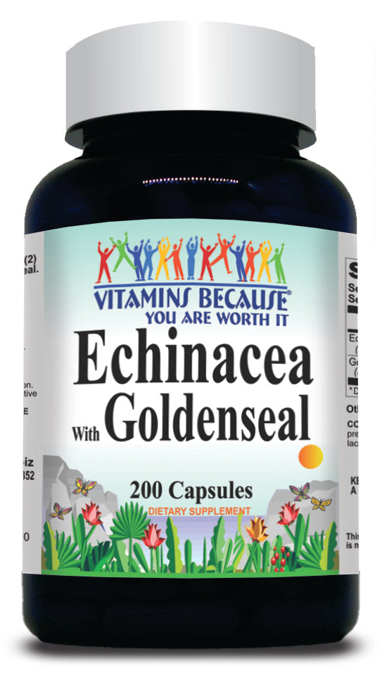 BUY 1 GET 2 FREE Echinacea with Goldenseal 450mg 100 or 200 Capsules