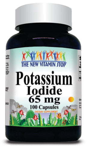 50% off Price Potassium Iodide 65mg 200 Capsules 1 or 3 Bottle Price