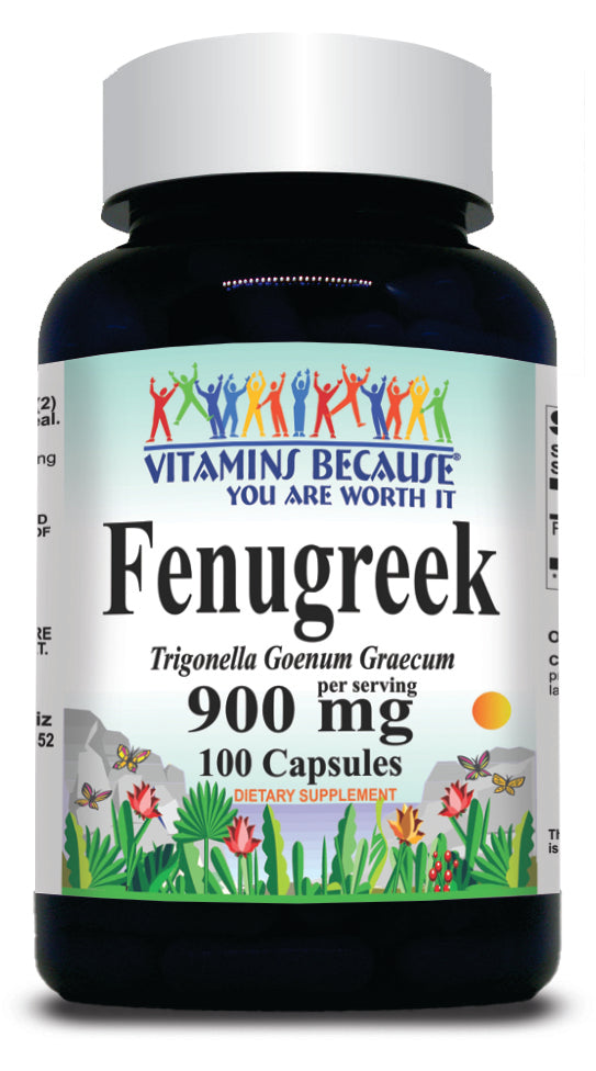 BUY 1 GET 2 FREE Fenugreek 900mg 100 Capsules