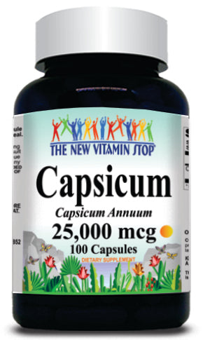 50% off Price Capsicum 25,000mcg 100 Capsules 1 or 3 Bottle Price