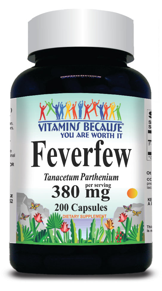BUY 1 GET 2 FREE Feverfew 380mg 200 Capsules