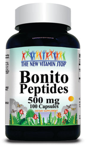 BUY 1 GET 2 FREE Bonito Peptides 500mg 100 or 200 Capsules