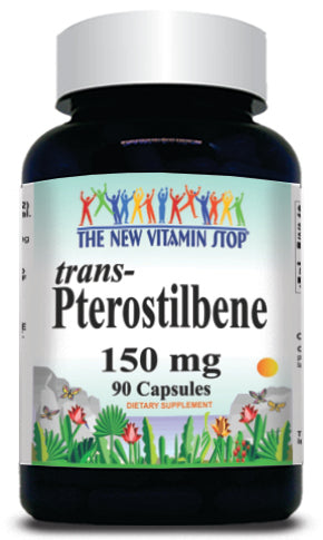 50% off  trans-Pterostilbene 150mg 90 or 180 Capsules 1 or 3 Bottle Price