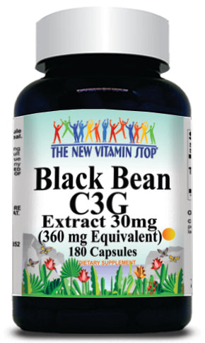 BUY 1 GET 2 FREE Black Bean C3G Extract Equivalent 360mg 180 Capsules