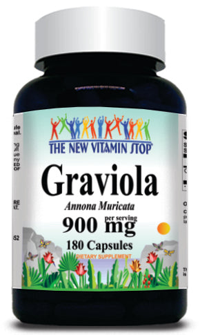 BUY 1 GET 2 FREE Graviola 900mg 180 Capsules